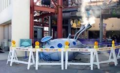 Disney california adventure 2002 swinetrek.jpeg (385 KB) The Swinetrek outside the Muppet*Vision 3D theater at Disneyland.