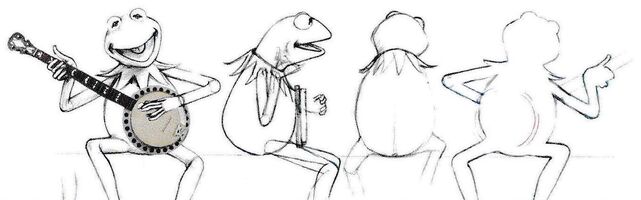 Concept art of Kermit topiary