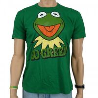 Kermit the Frog "Go Green!" green, men's cut