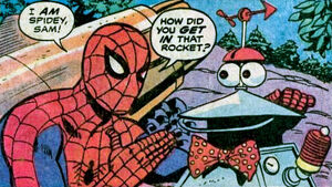 Spider-Man and Sesame Street’s  appear together in an issue of .