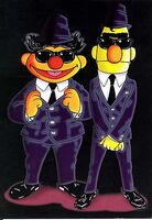 Image that appeared on licensed Sesamstrasse merchandise including posters, postcards, and neckties.