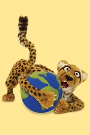 Alfreda CheetaFastest land animal in the world and, as a cheetah, has a love/hate relationship with farmers’ dogs that scare her away from the livestock in their pastures. She is easily alerted, especially by barks and woofs of dogs in the distance.