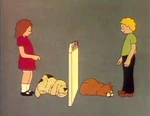 Over the Fence Cat & Dog/Boy and Girl[2] (First: Episode 1210)