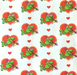 Hallmark kermit valentine wrapping paper 1