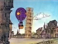 MB311-Italy-Pisa.png (418 KB) Muppet Babies: Bumping into the Leaning Tower of Pisa with their hot air balloon...