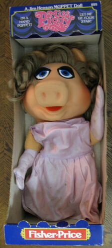 Vintage 1977 Fisher Price MISS PIGGY MUPPET PUPPET Jim Henson Muppets