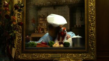 The Swedish Chef & a chickenThe Muppets