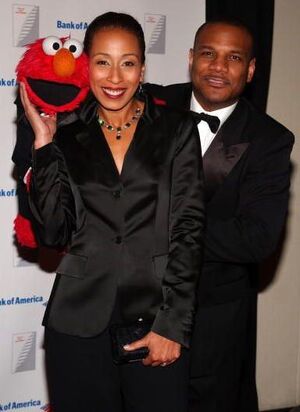 , Elmo and Kevin Clash at the Quill Book Awards.