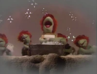 Boober while singing "I'm Never Alone" in the Fraggle Rock episode "Boober Rock"