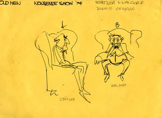 StatlerWaldorf-Sketch2.jpg (250 KB) An early sketch for the characters by Bonnie Erickson (from Imagination Illustrated: The Jim Henson Journal)