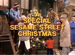 A Special Sesame Street Christmas title card.