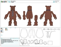 color guide by Diamond Select Toys for unproduced Bobo Muppet Minimates[18]