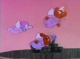 Baby Gonzo, Rowlf, and Fozzie as the three good fairiesMuppet Babies "Slipping Beauty"