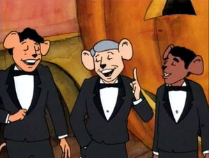 A Dean Martin rat (left)