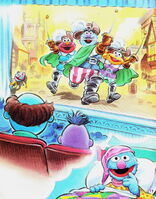 Grover stays up very very late three musketeers