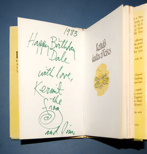Signed copy of 'Kermit's Garden of Verses' to Dale from  Jim Henson