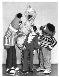 Don Jackson with Big Bird, Ernie and Bert