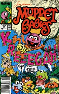 In an issue of the Muppet Babies comic book, Baby Animal takes on a Tarzan like role.