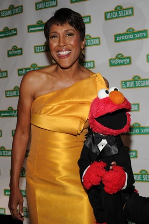 Robin Roberts and Elmo.