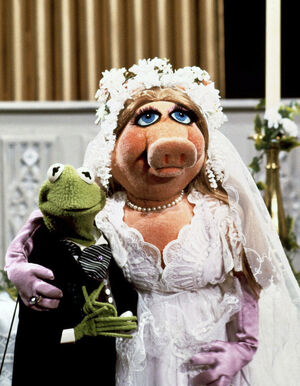 Kermit Piggy wedding photo TMS310