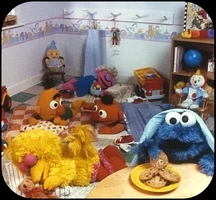 B1 Big Bird says, "We went to nursery school together."