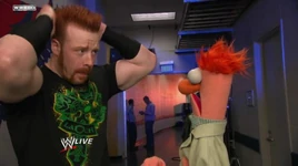 Beaker with his relative Sheamus.
