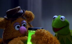 Fozzie reads: "Open jar away from face..."