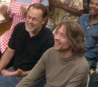 The Muppets' Wizard of OzDiner patron with Dave Goelz, watching Dorothy and the Muppets on TV.