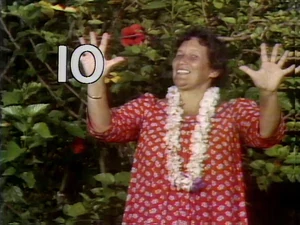 Winona Beamer shows how to count to ten in Hawaiian.