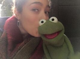 Jordan Reddout & RobinOn the set of "Little Green Lie"