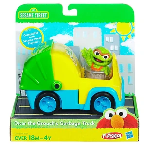Oscar the grouch's garbage truck hasbro 1.jpg (63 KB) "Oscar the Grouch's Garbage Truck" with Oscar figure 2011