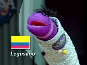 Legusano of the Wiggleprise and the Colombian flag