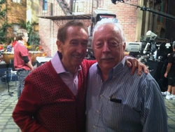 4326-BobFBiondo.jpg (301 KB) Bob McGrath with camera operator Frank Biondo during taping