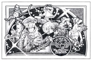 Pencil Drawing of Dr. Teeth and the Electric Mayhem 1980