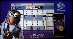 Promotional slides for iPhones Apps that were planned at the time, but never produced; Gonzo Grams...