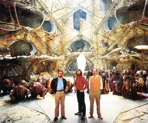 ,  and  on the set of the Crystal Chamber.
