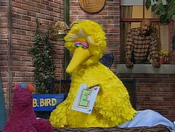 Big Bird and Zoe draw letter E's while sick Episode 3802