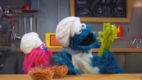 Cookie Monster's Foodie Truck: Celery Butterflies