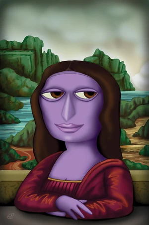 Artwork of the Groan-a Lisa by graphic designer Mike Pantuso.