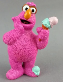 Telly Monster with an ice cream cone