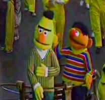 Berternieparade.jpg (114 KB) Bert and Ernie sing "Do You Like Me?," 1990