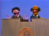 BiffSully-President.jpg (78 KB) Biff flashes the V when he imagines running for president "We Coulda" song, Sesame Street