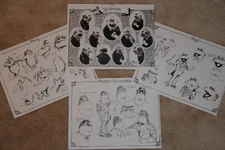 Nigel, Muppet Newsman, Thog and J.P. Grosse illustrations