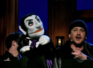 Segel and Danforth perform the Henson Dracula puppet on The Late Late Show with Craig Ferguson.