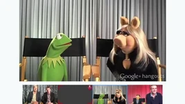 November 7, 2011Kermit, Piggy, Jason Segel, Walter, James Bobin and Nick Stoller on Google+ Hangout