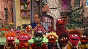 In  of Sesame Street, little Anything Muppets are used for the children of .