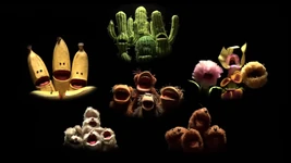 Bohemianchorus.jpg (199 KB) A chorus of characters Clockwise from top: The Barbershop Cactus Quartet, flowers, prairie dogs, bunnies, bananas, and monkeys (with Sal Minella)