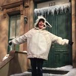 SS-47 (12).jpg (143 KB) Leslie Carrara-Rudolph on a snow-covered Sesame Street