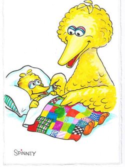 Sesame Street Magazine.' Original Illustration art Big Bird