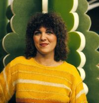 Sien Diels in the early 80s with a new hairstyle